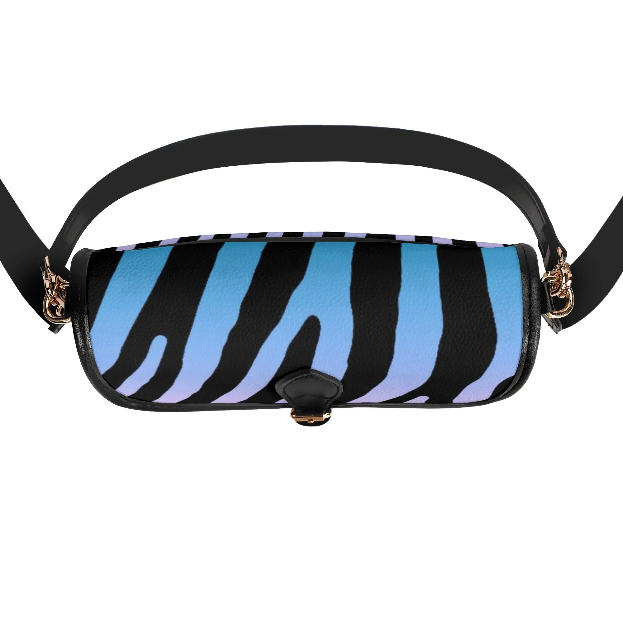 Multicolored Color Gradient Tiger Print PU Leather Chain Accent Shoulder Bag