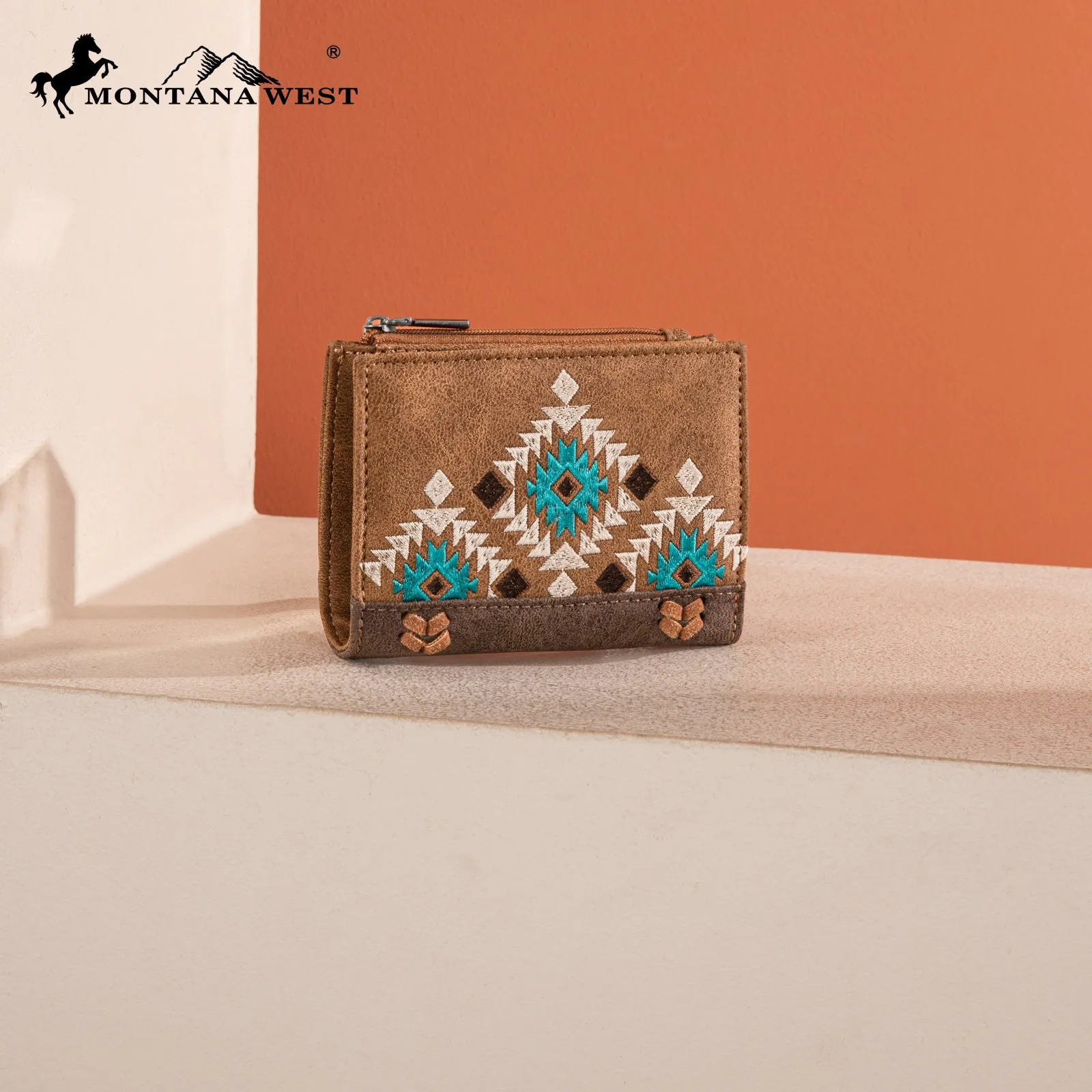 MW1312-W050  Montana West Embroidered Collection Wallet