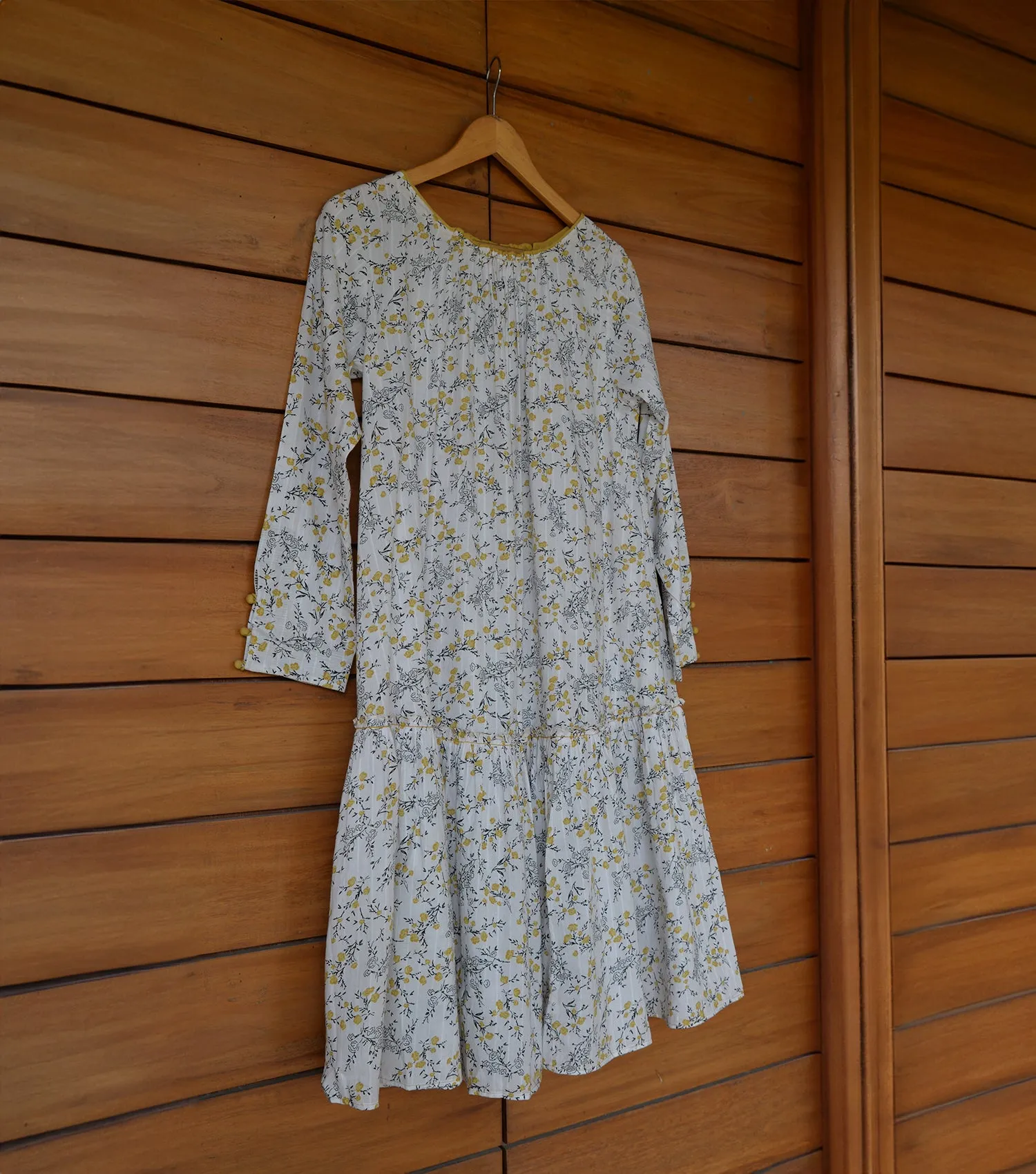 Natural Cotton Printed Dress
