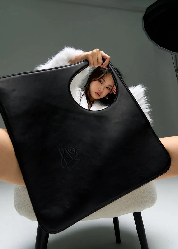 [NAWS] Geometric Leather Tote Bag