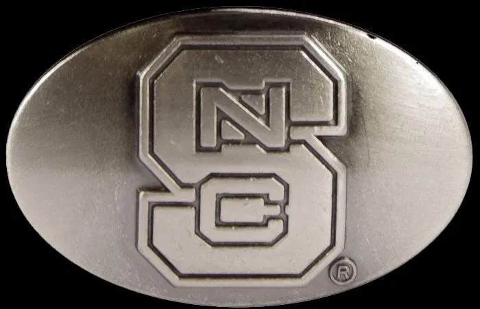 NC State Wolfpack Men's Collegiate Brown Leather Concho Belt.