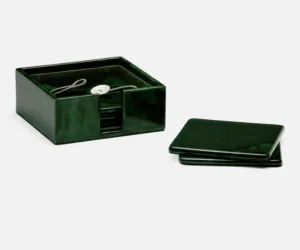 Nelson Emerald Gloss Coasters