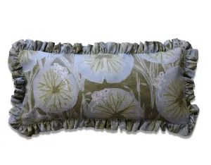 *New* Billie Fern Green Ruffle Pillow - 12 x 24"