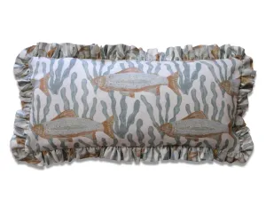 *New* Brooks Stone Blue Ruffle Pillow - 12 x 24"