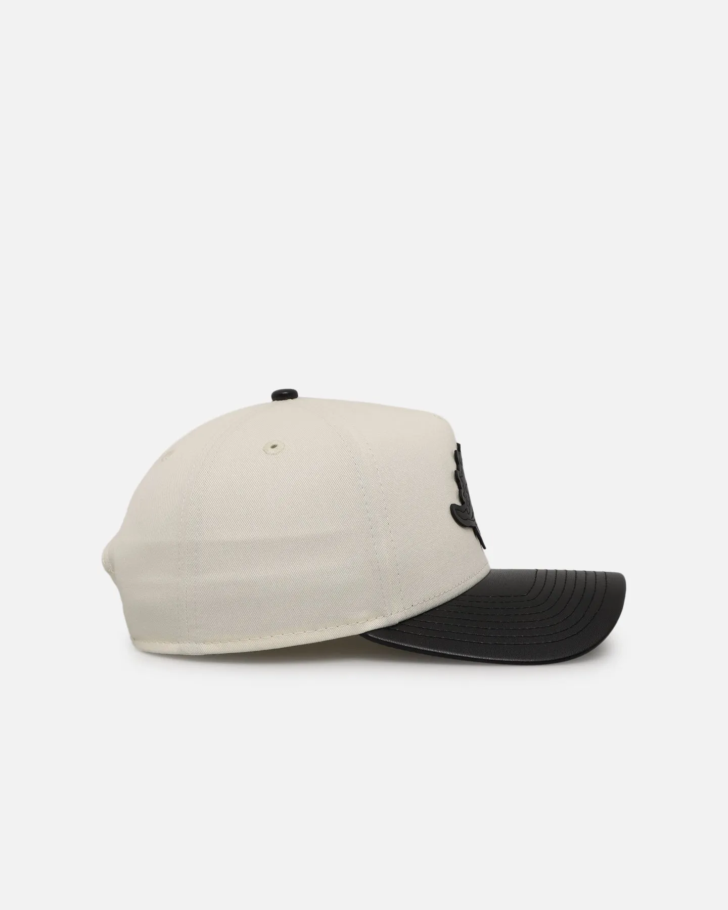 New Era Miami Dolphins 'Leather Visor' 9FORTY A-Frame Snapback Chrome White/Black