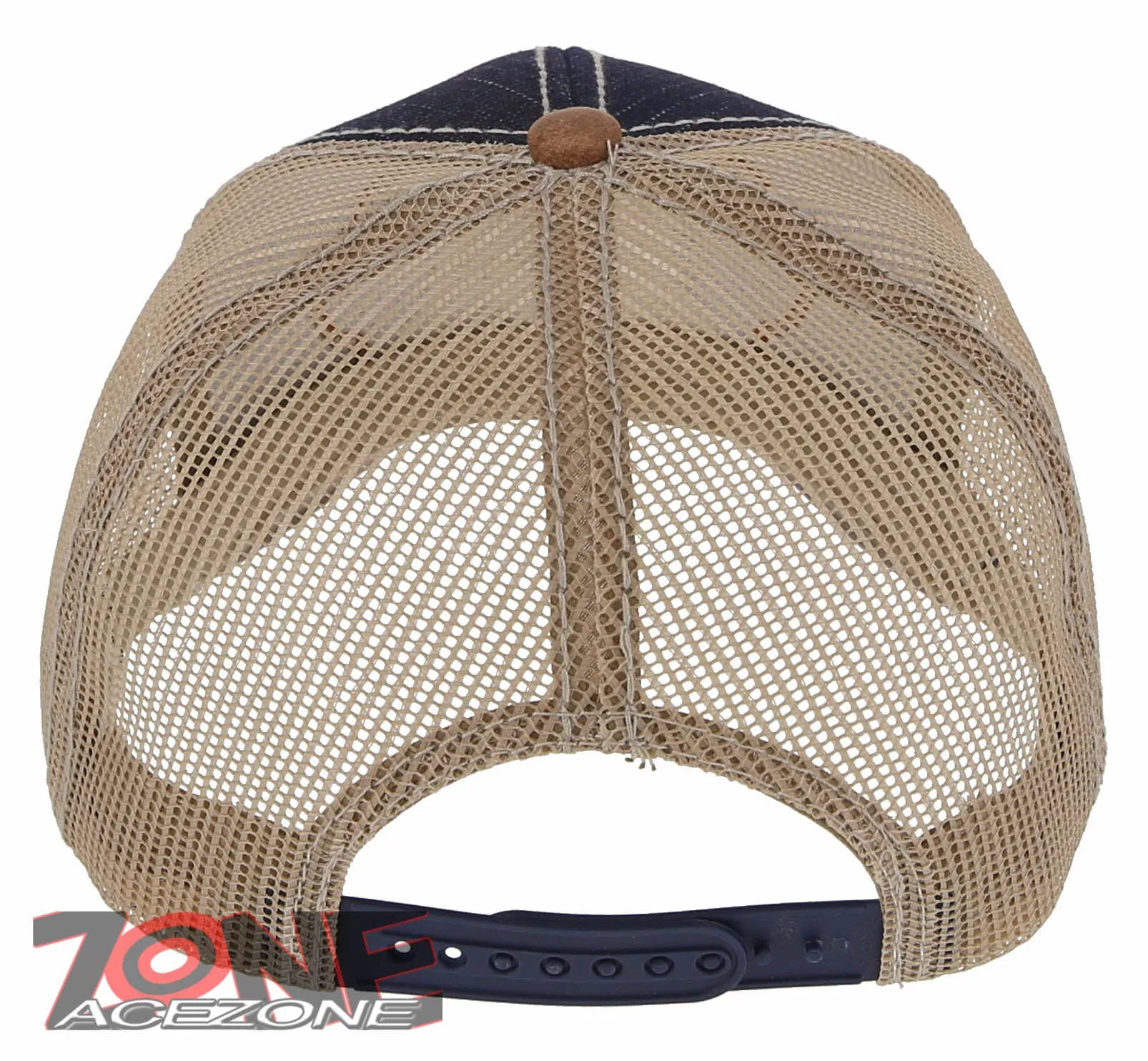 NEW! RODEO HORSE SHOE MESH TRUCKER SNAPBACK BASEBALL CAP HAT BLUE JEAN