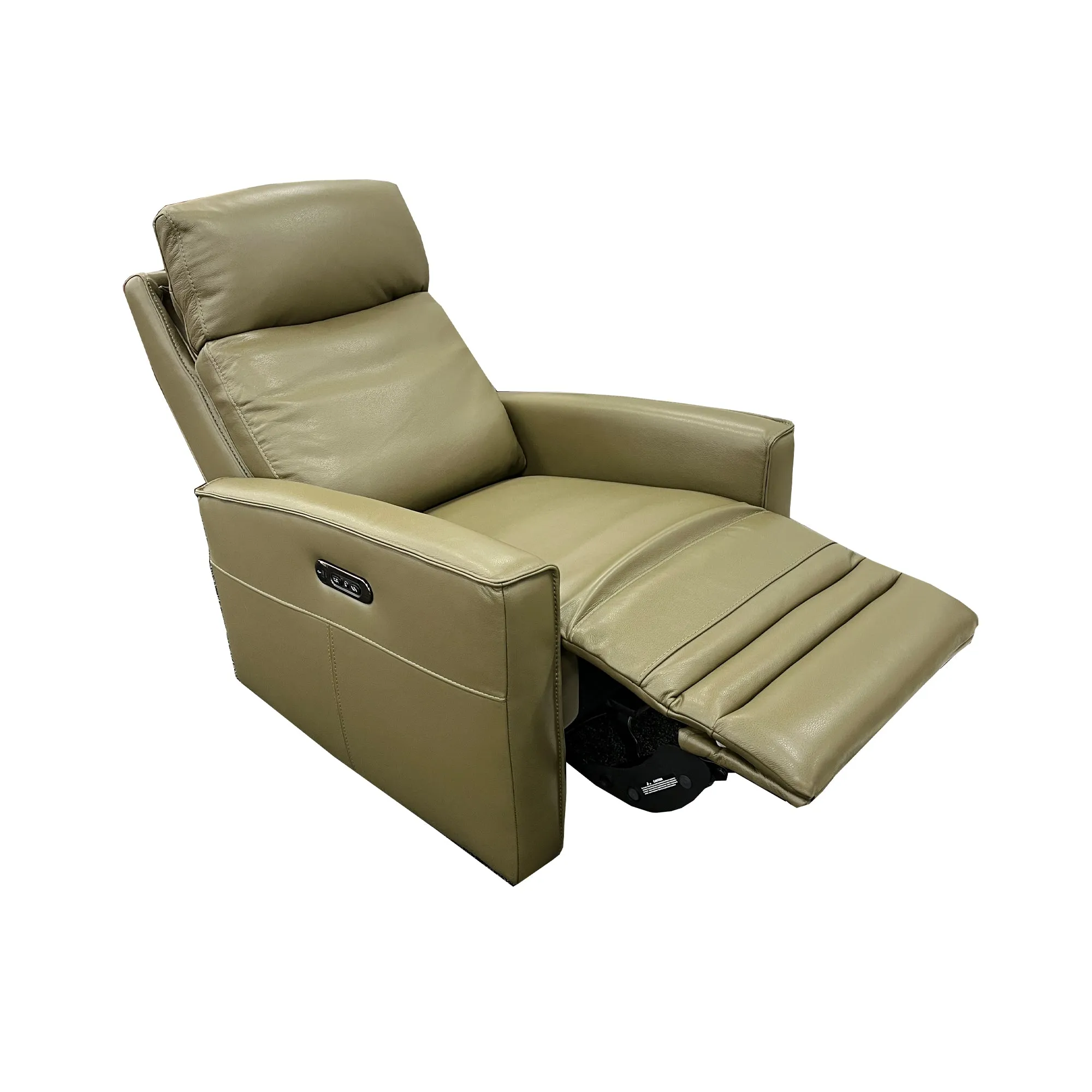 Nice Power Recliner Chair with Power Headrest - Urban Sofa Cat 15 Lia Green Full Grain Leather