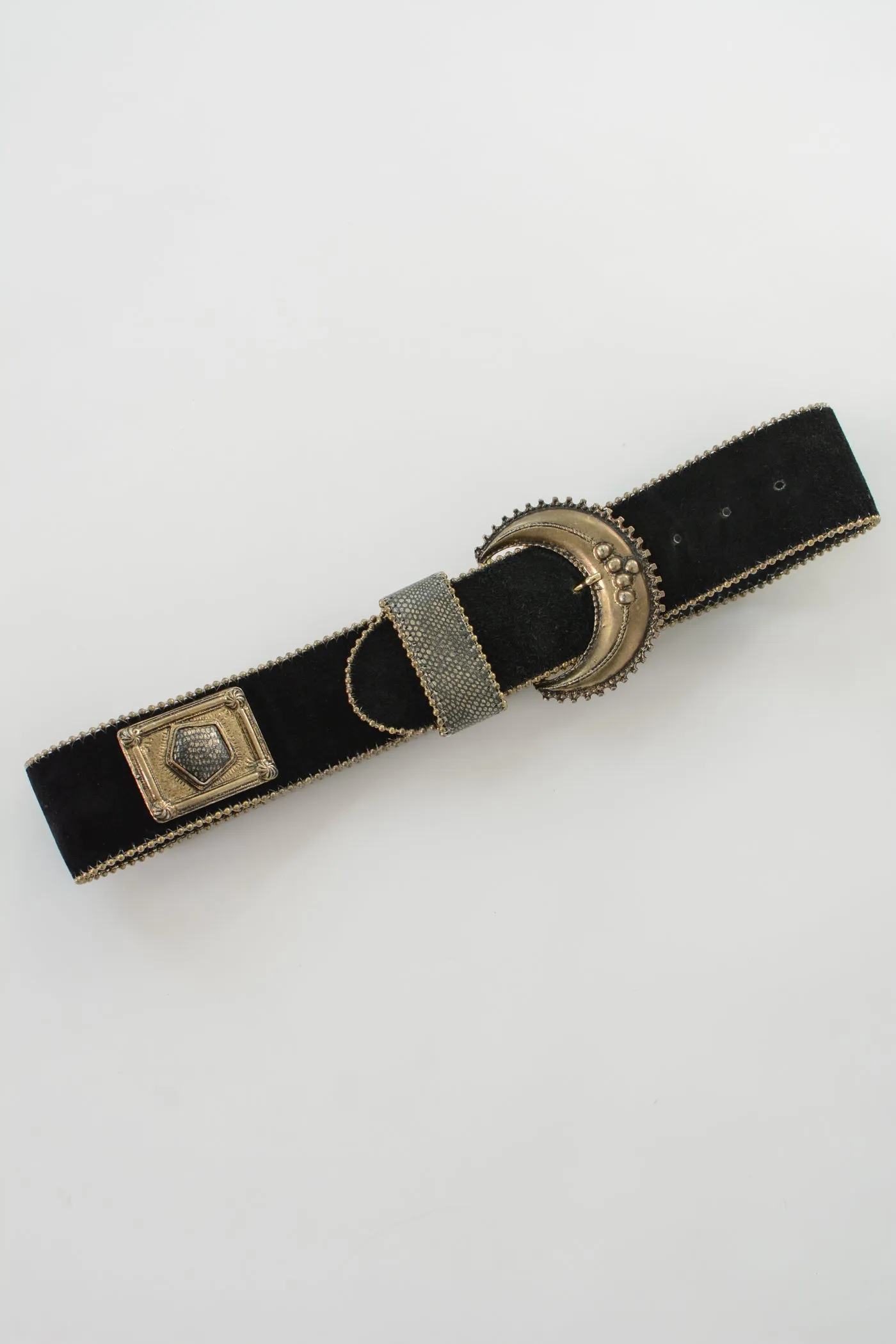 Nina Arjani Embelleshed Suede Belt
