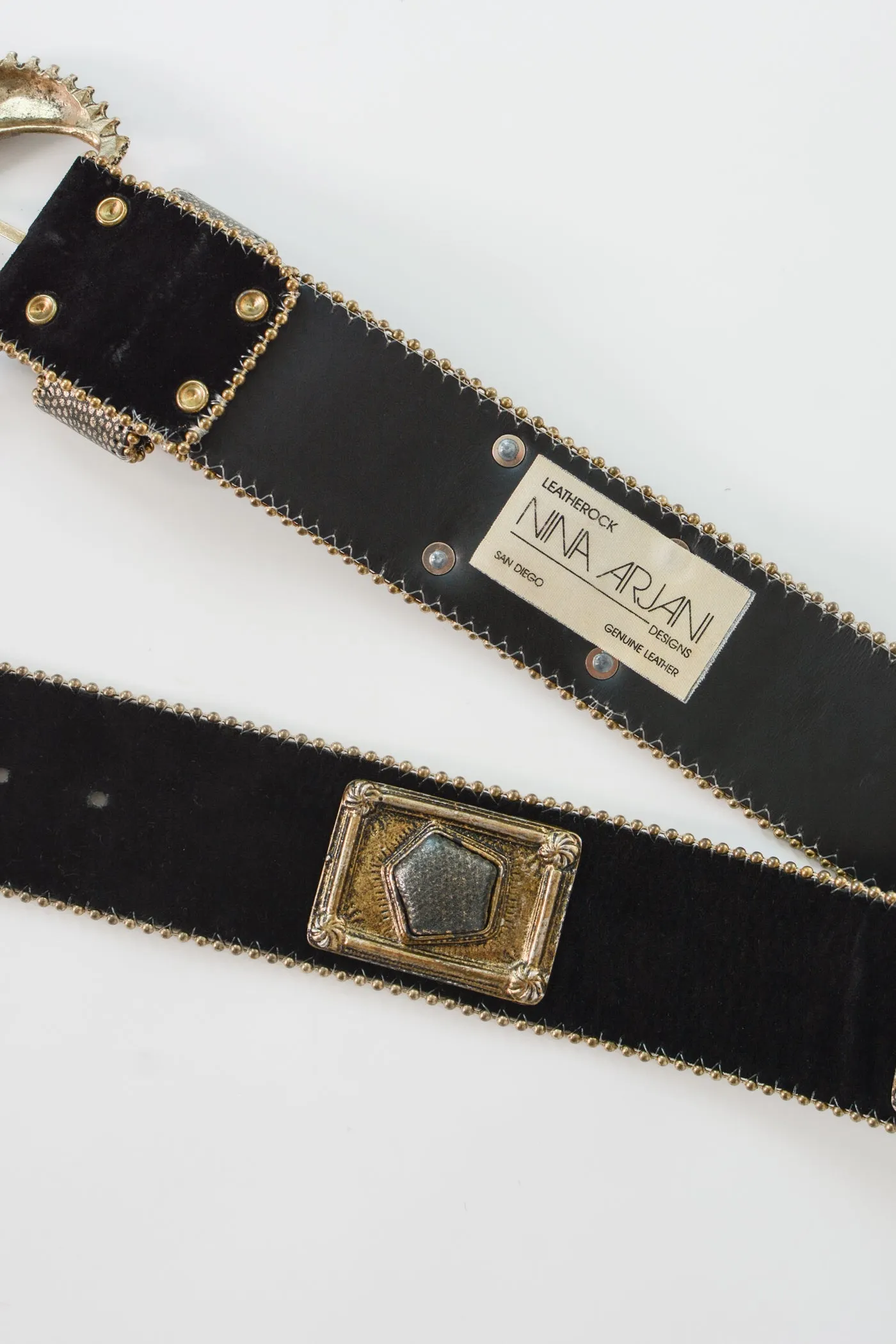 Nina Arjani Embelleshed Suede Belt