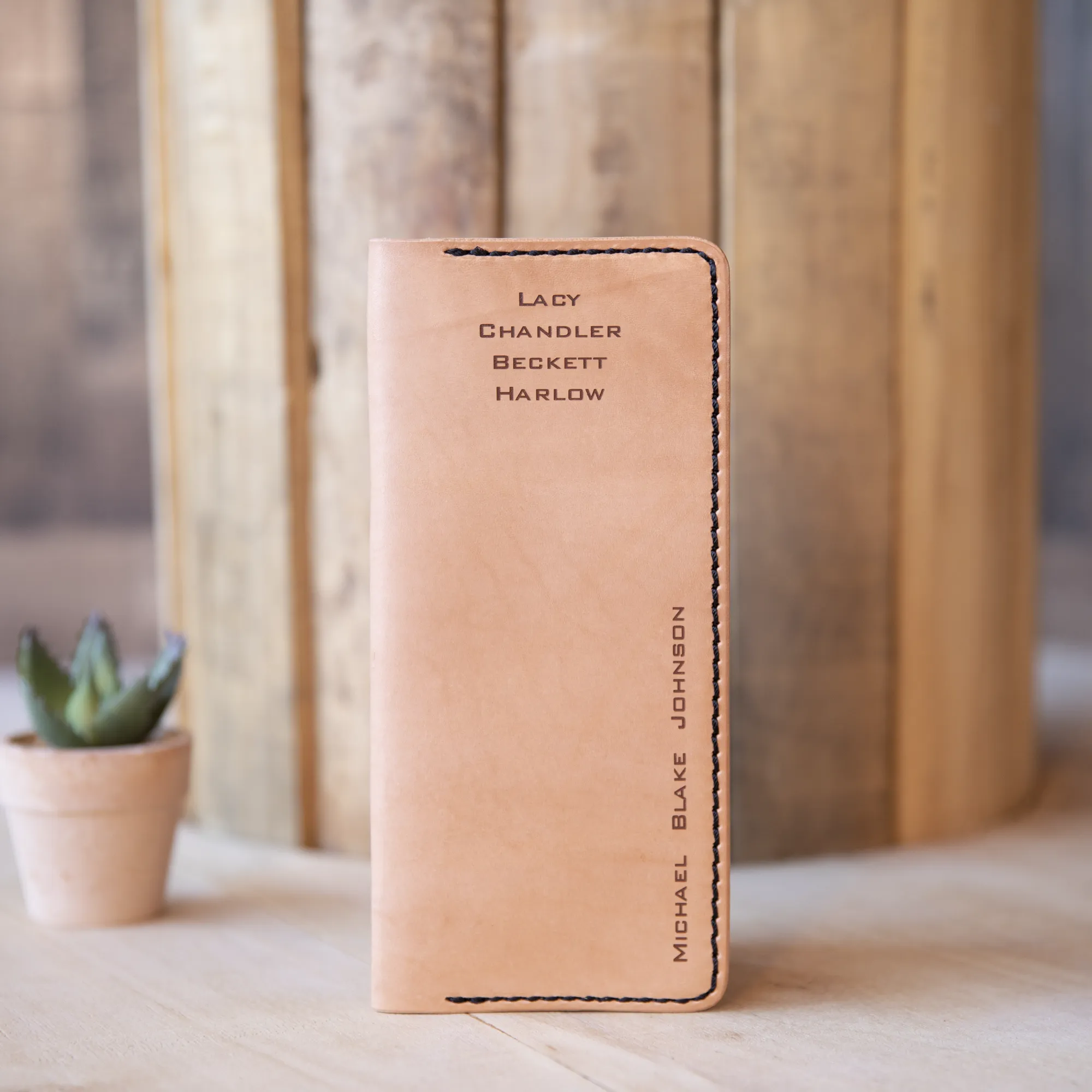 No.83 |  Leather Tally Record Book Cover Full Grain Leather