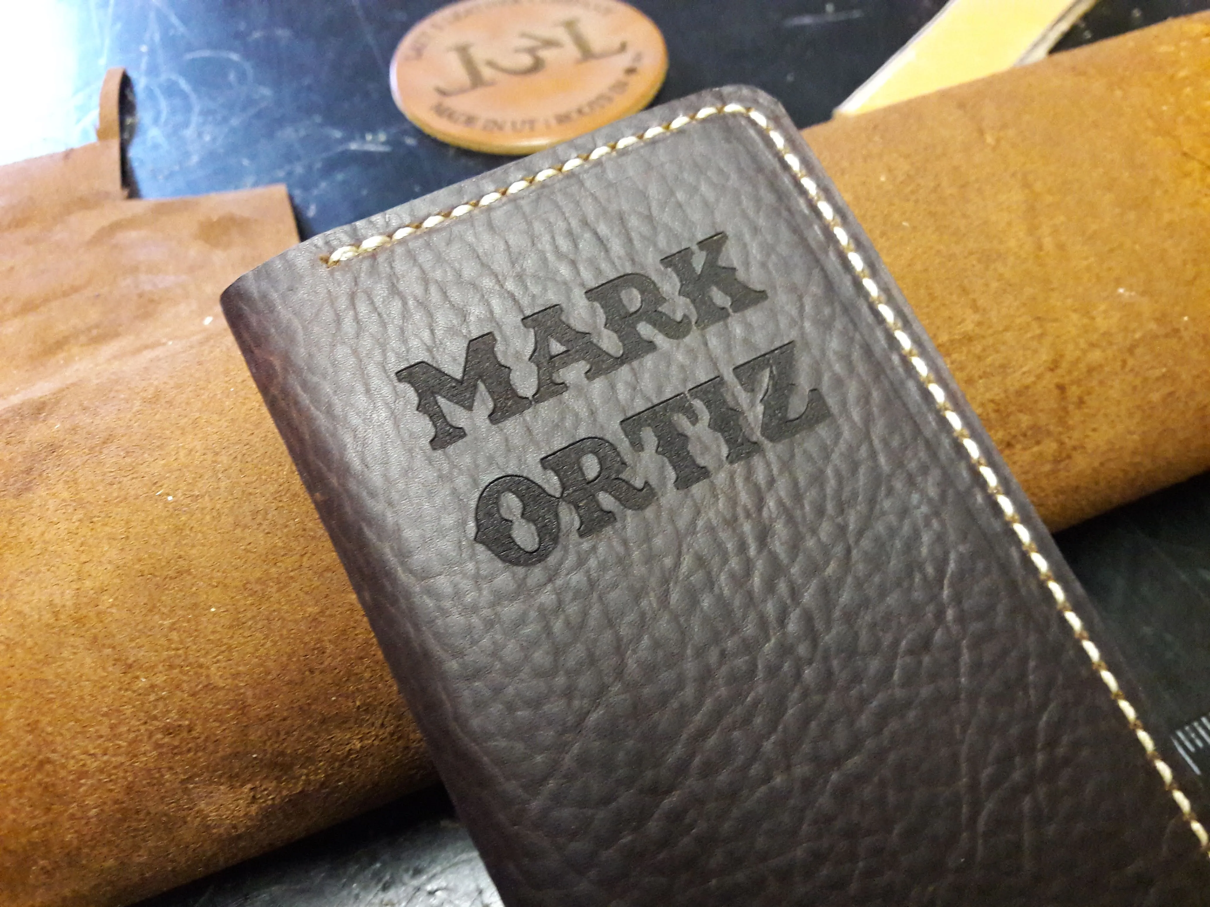 No.83 |  Leather Tally Record Book Cover Full Grain Leather