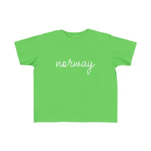Norway Script Toddler Tee