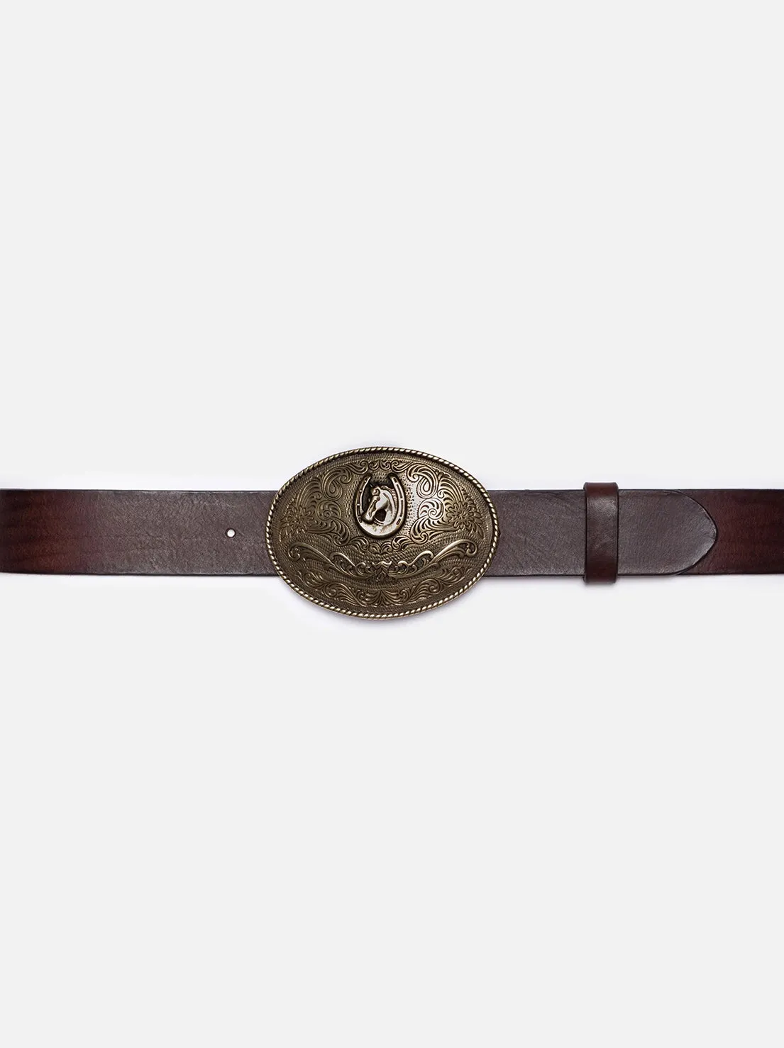 Nudie - Western Buckle Belt - Dark Brown