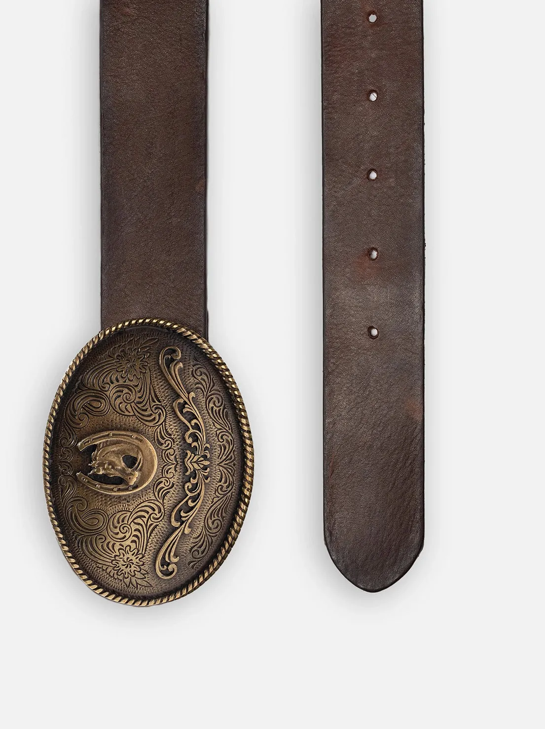 Nudie - Western Buckle Belt - Dark Brown