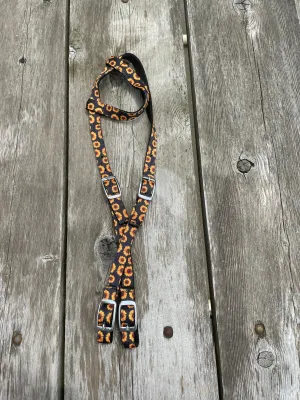 Nylon One Ear Headstall With Sunflower Design