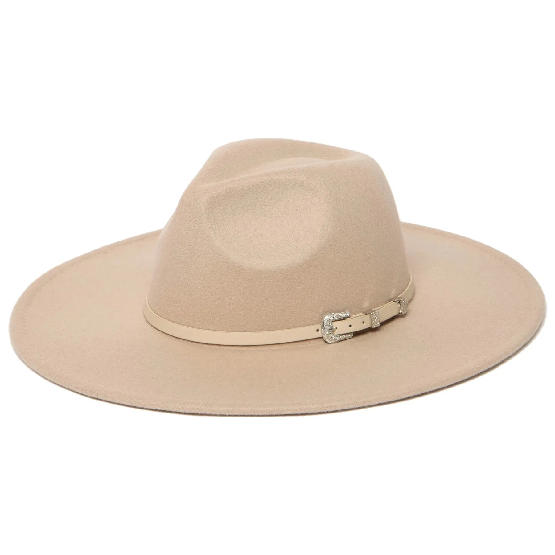 Oat Faux Felt Fedora