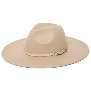 Oat Faux Felt Fedora
