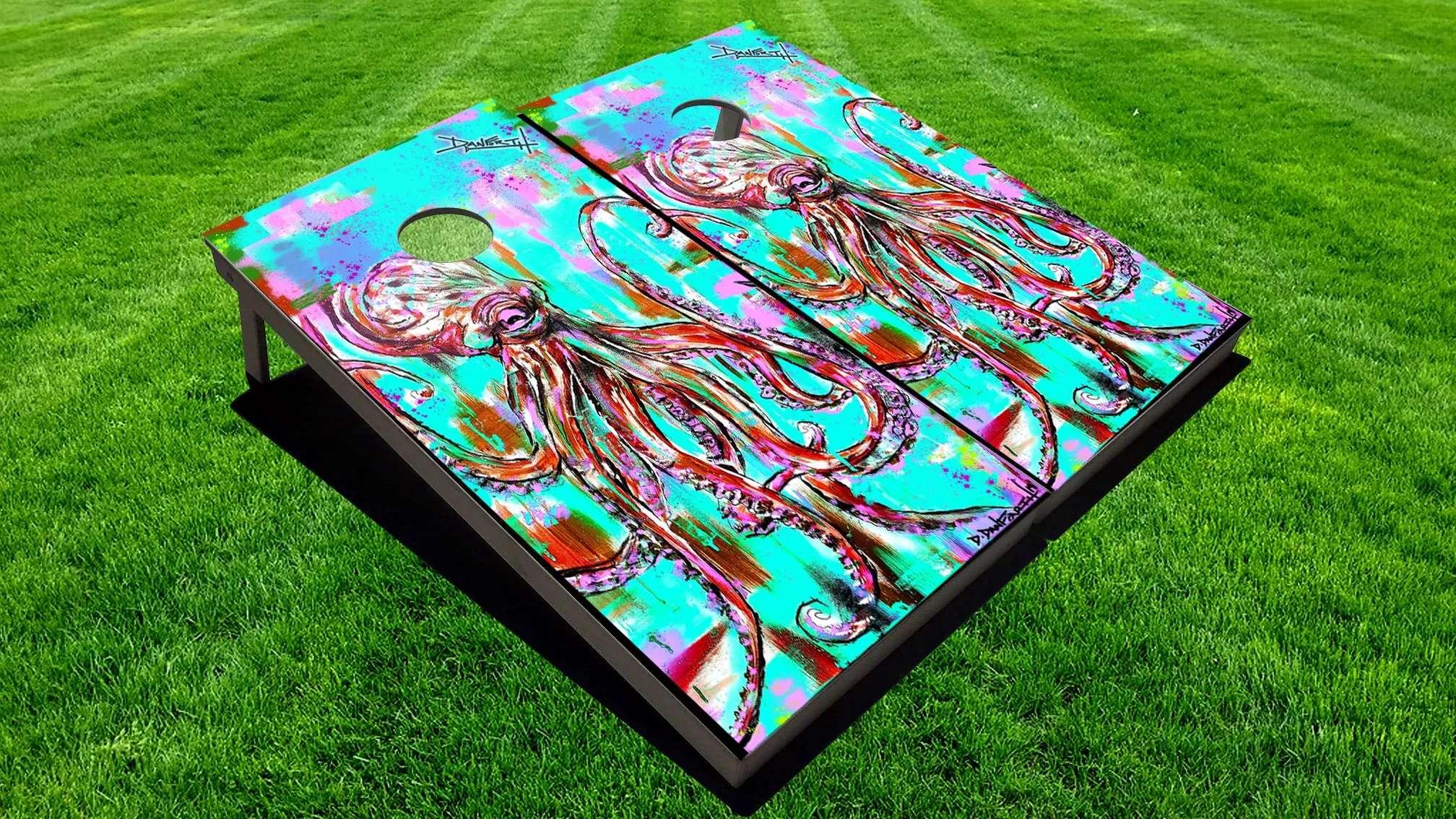 Octopus Cornhole Boards by  Danforth