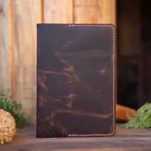 Oil Tan Leather Notebook Journal with Pen Pocket