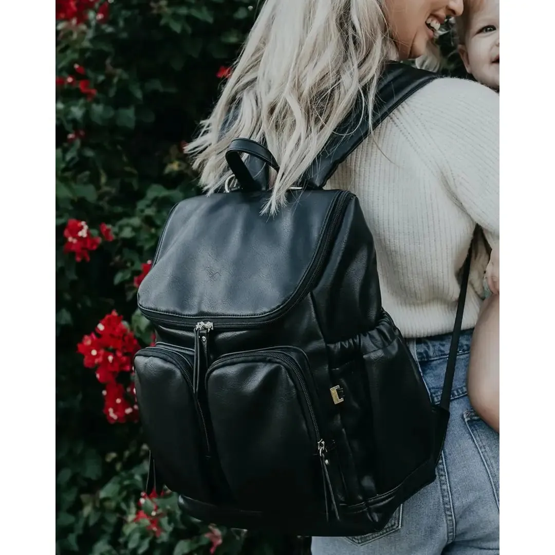 OiOi Signature Vegan Leather Nappy Backpack - Dusty Rose