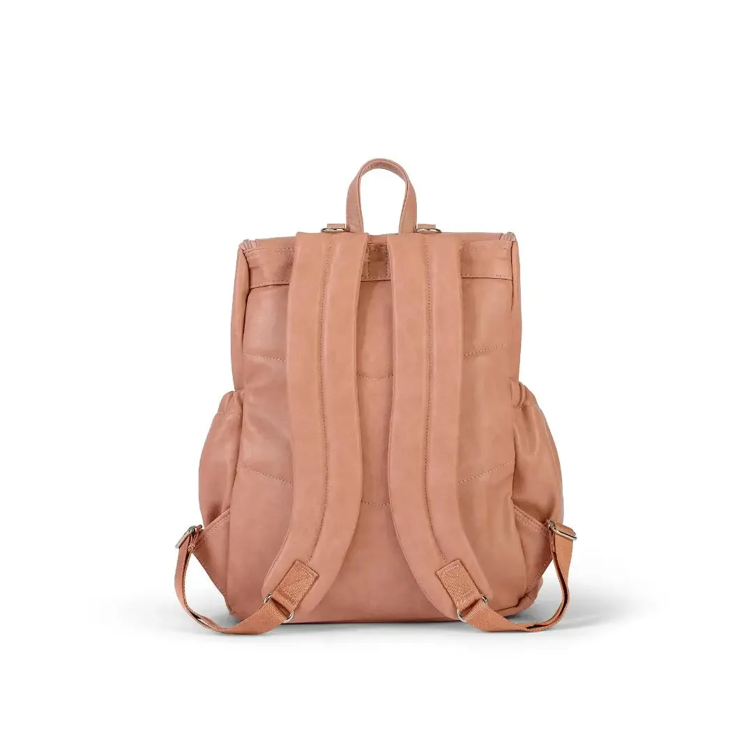 OiOi Signature Vegan Leather Nappy Backpack - Dusty Rose