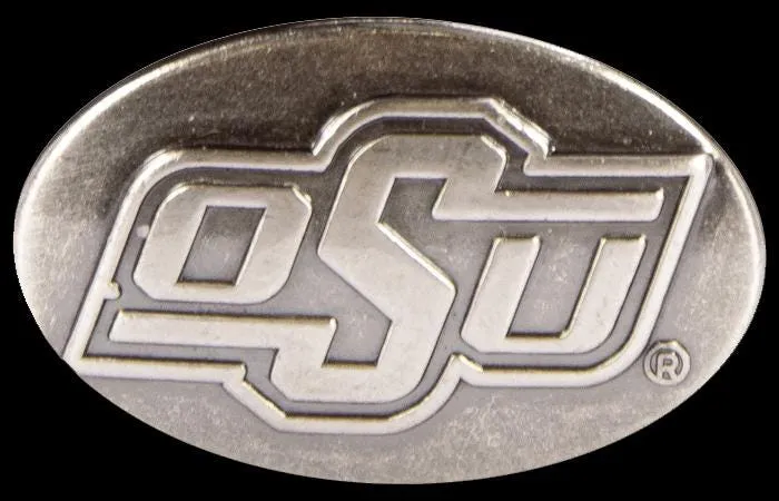 Oklahoma State Cowboys Men's Collegiate Brown Leather Concho Belt.