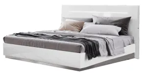 Onda LEGNO White Bed with Led Lights SET