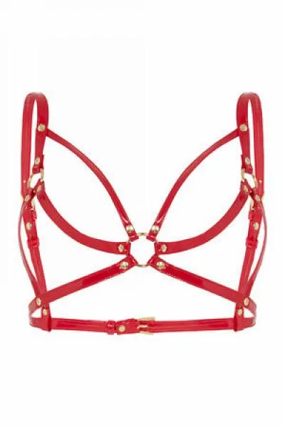 Open Harness Bra - Red -