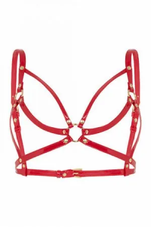 Open Harness Bra - Red -