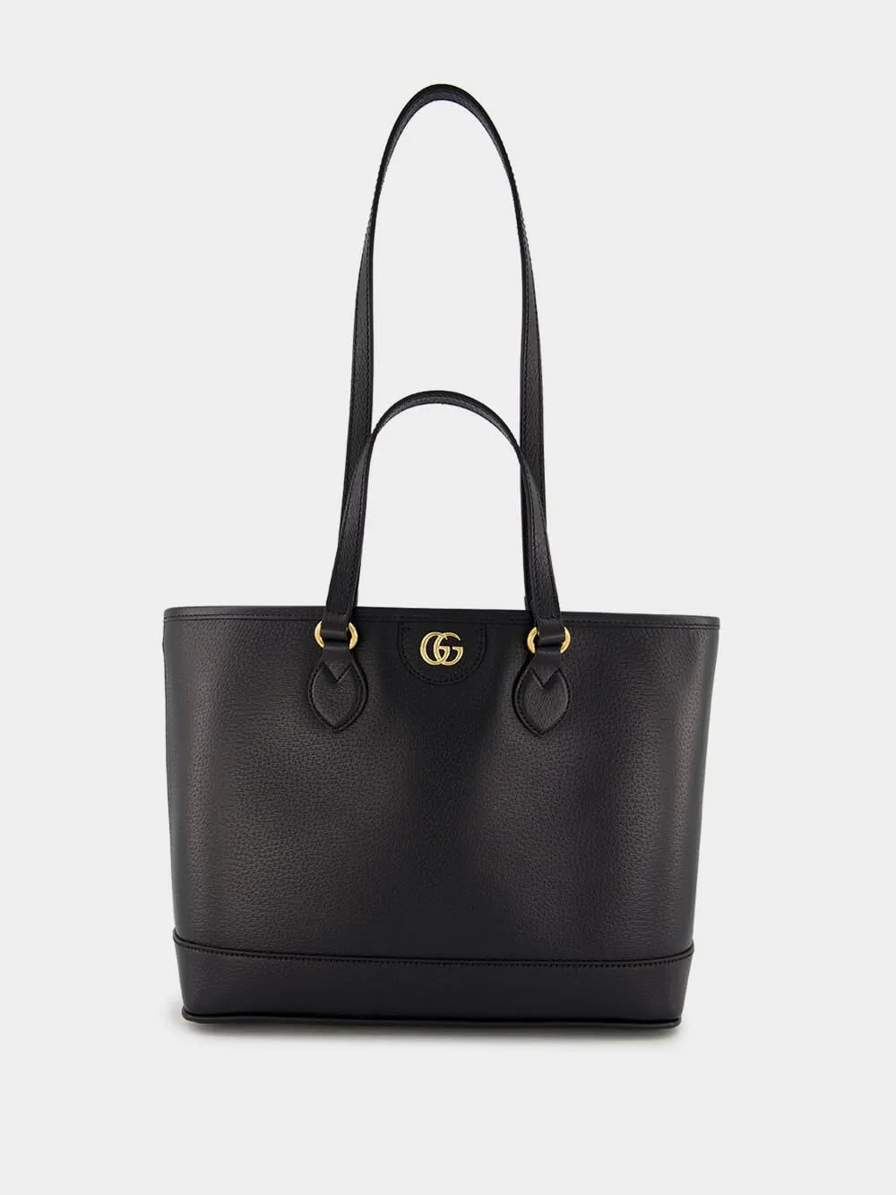 Ophidia Mini Black Leather Tote Bag