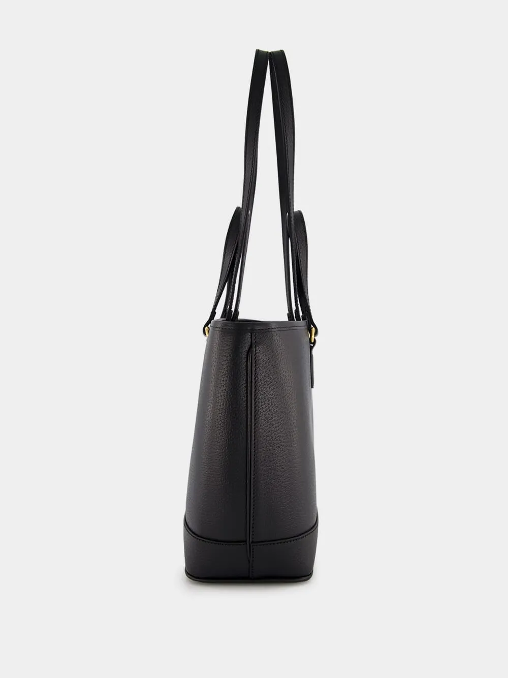 Ophidia Mini Black Leather Tote Bag