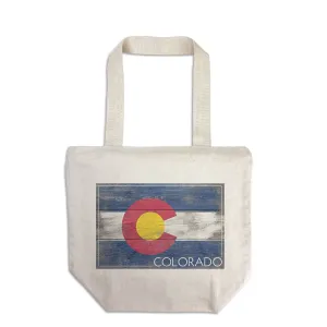 ORGANIC TOTE BAG Rustic Colorado State Flag
