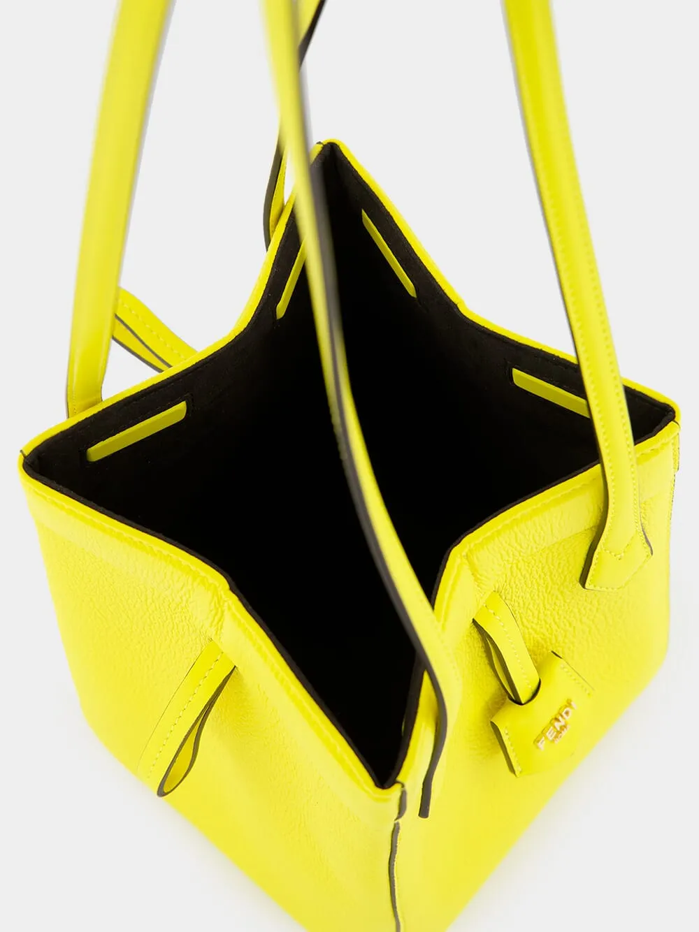 Origami Yellow Mini Leather Bag