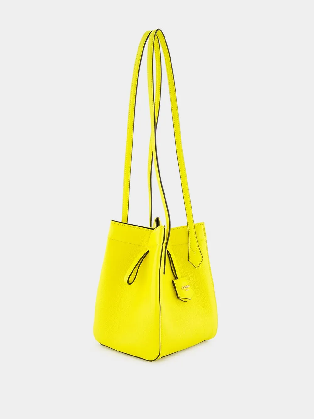Origami Yellow Mini Leather Bag
