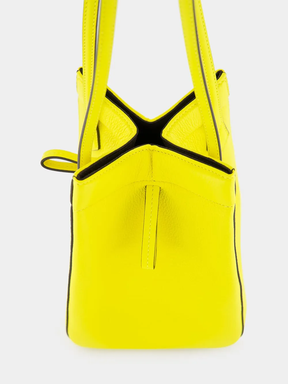 Origami Yellow Mini Leather Bag