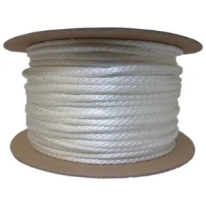 Orion Ropeworks Solid Braid Ropes, 1/4 in x 500 ft, Nylon (Polyamide), White, 710080-00500-0