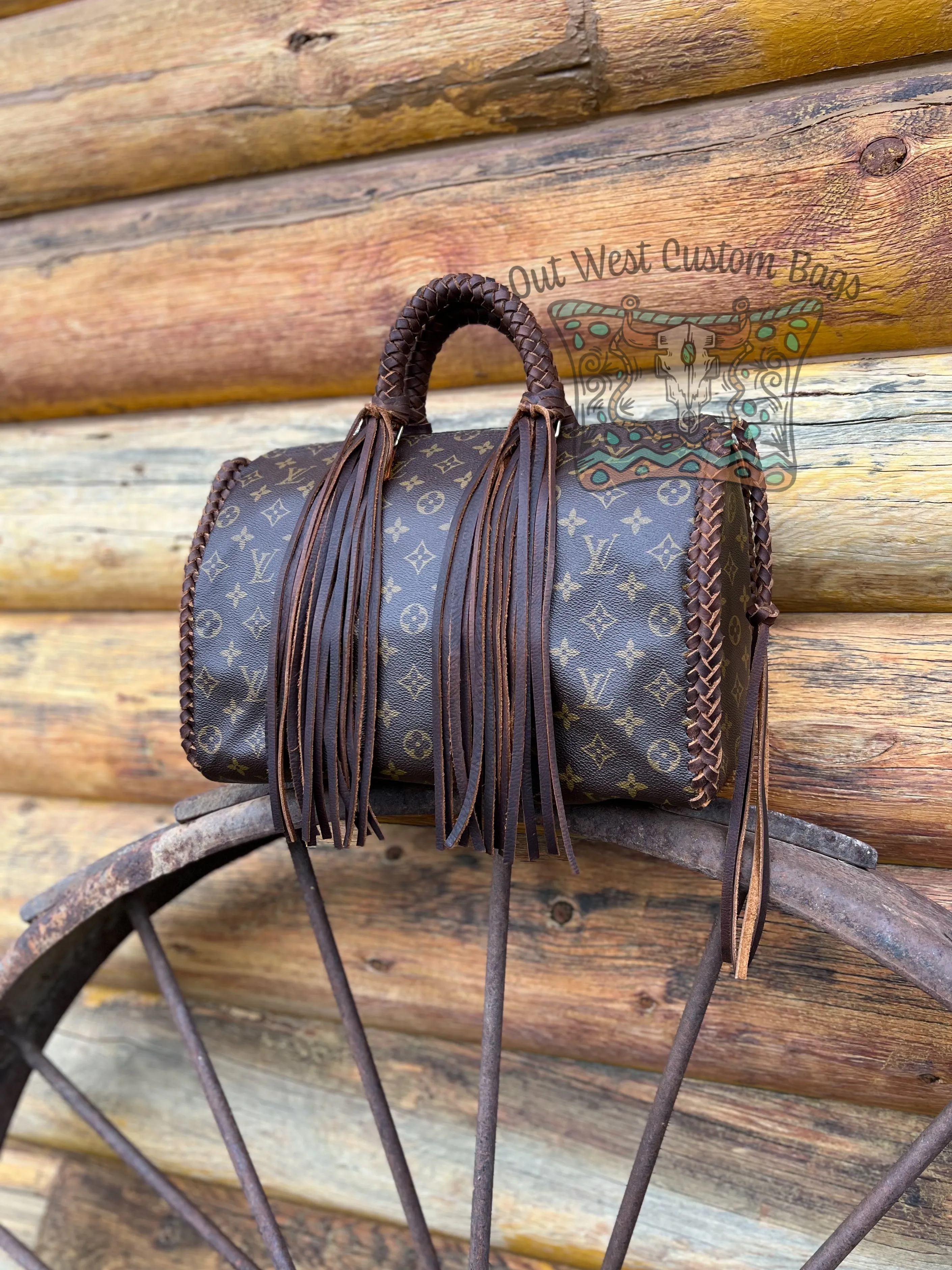 Out West Speedy Revamped with Leather Braiding and Fringe