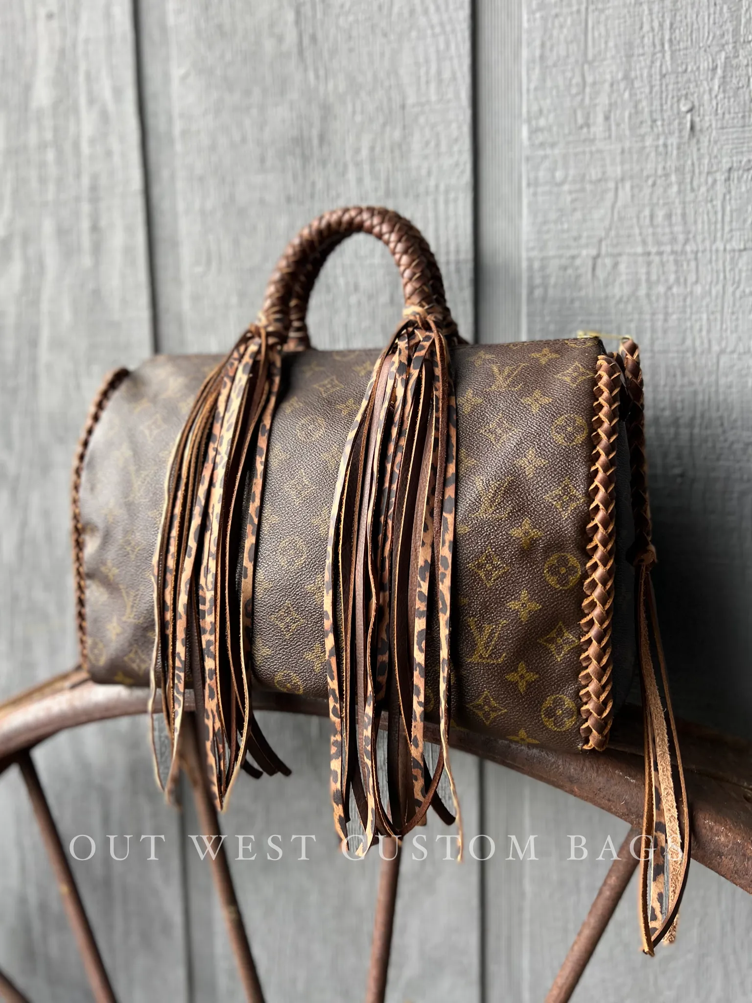 Out West Speedy Revamped with Leather Braiding and Fringe