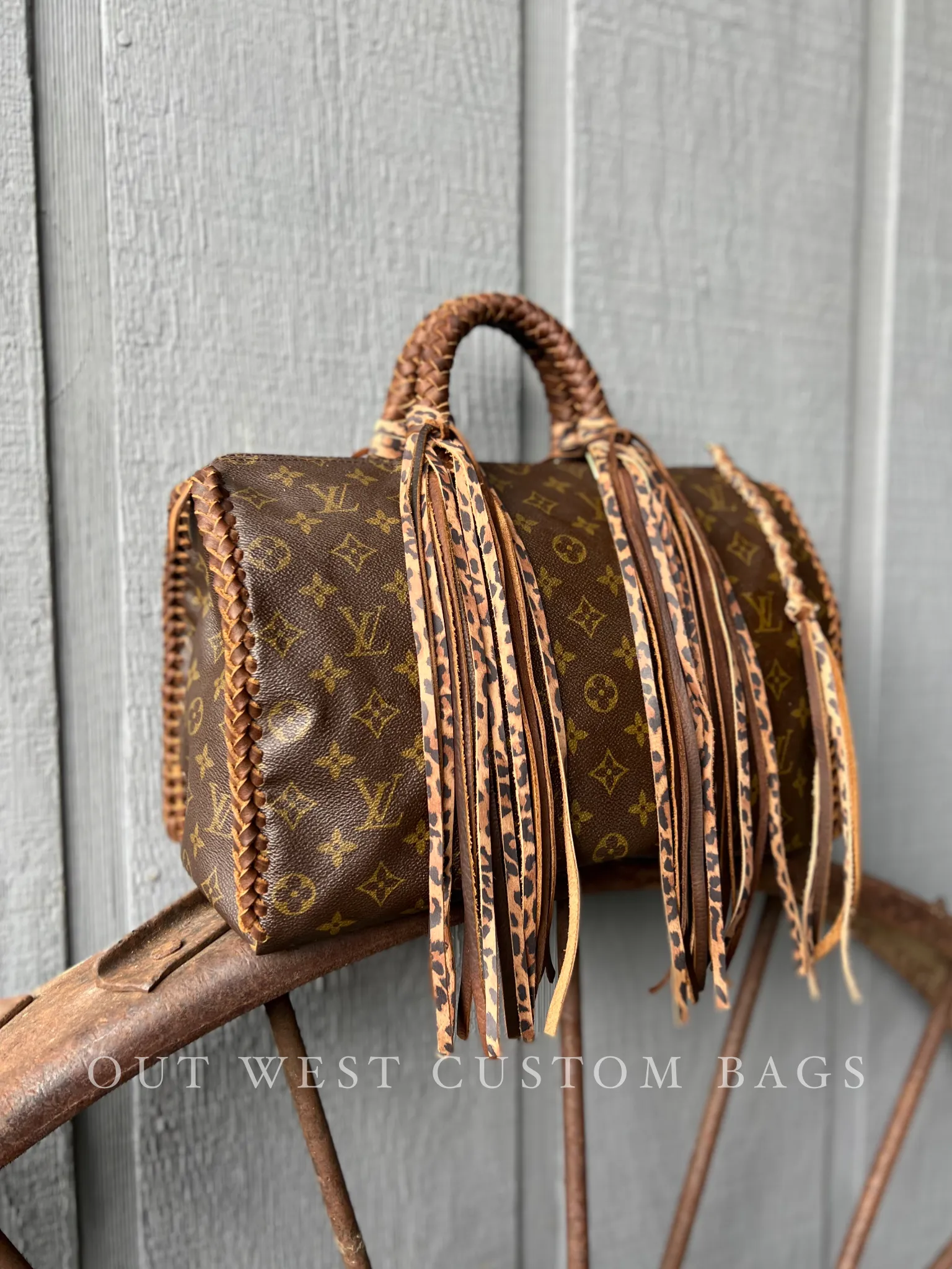 Out West Speedy Revamped with Leather Braiding and Fringe