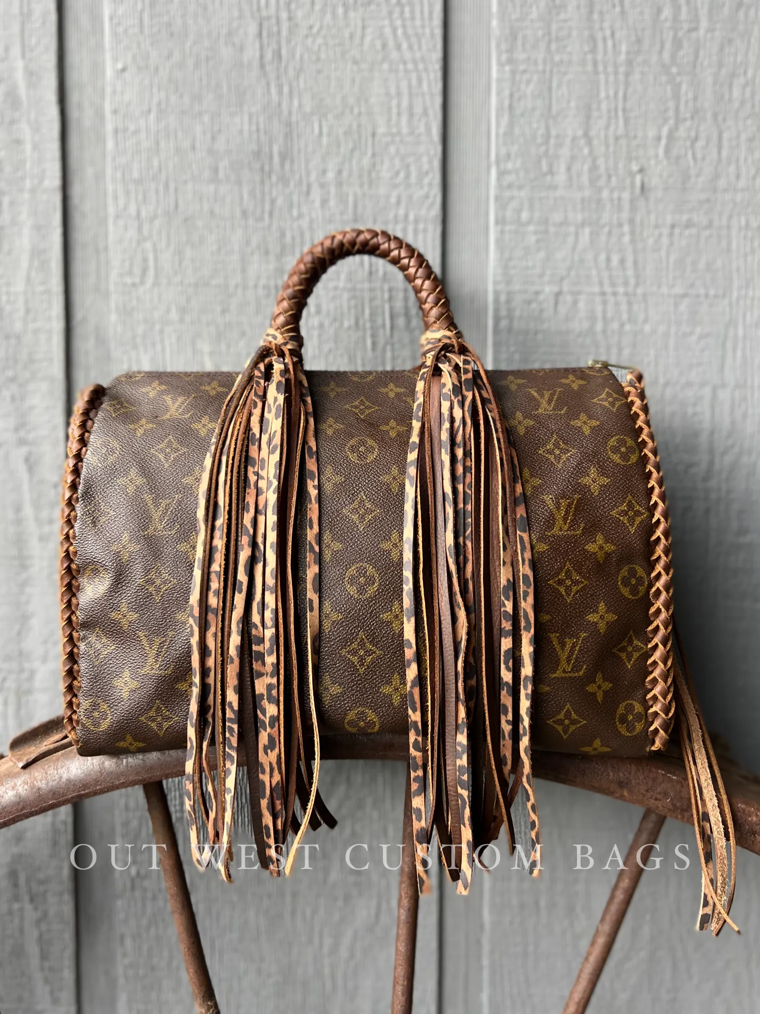 Out West Speedy Revamped with Leather Braiding and Fringe