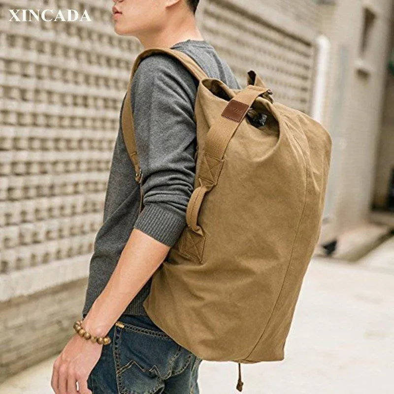 Outdoors Canvas Hiking Backpack Large Duffel Bag