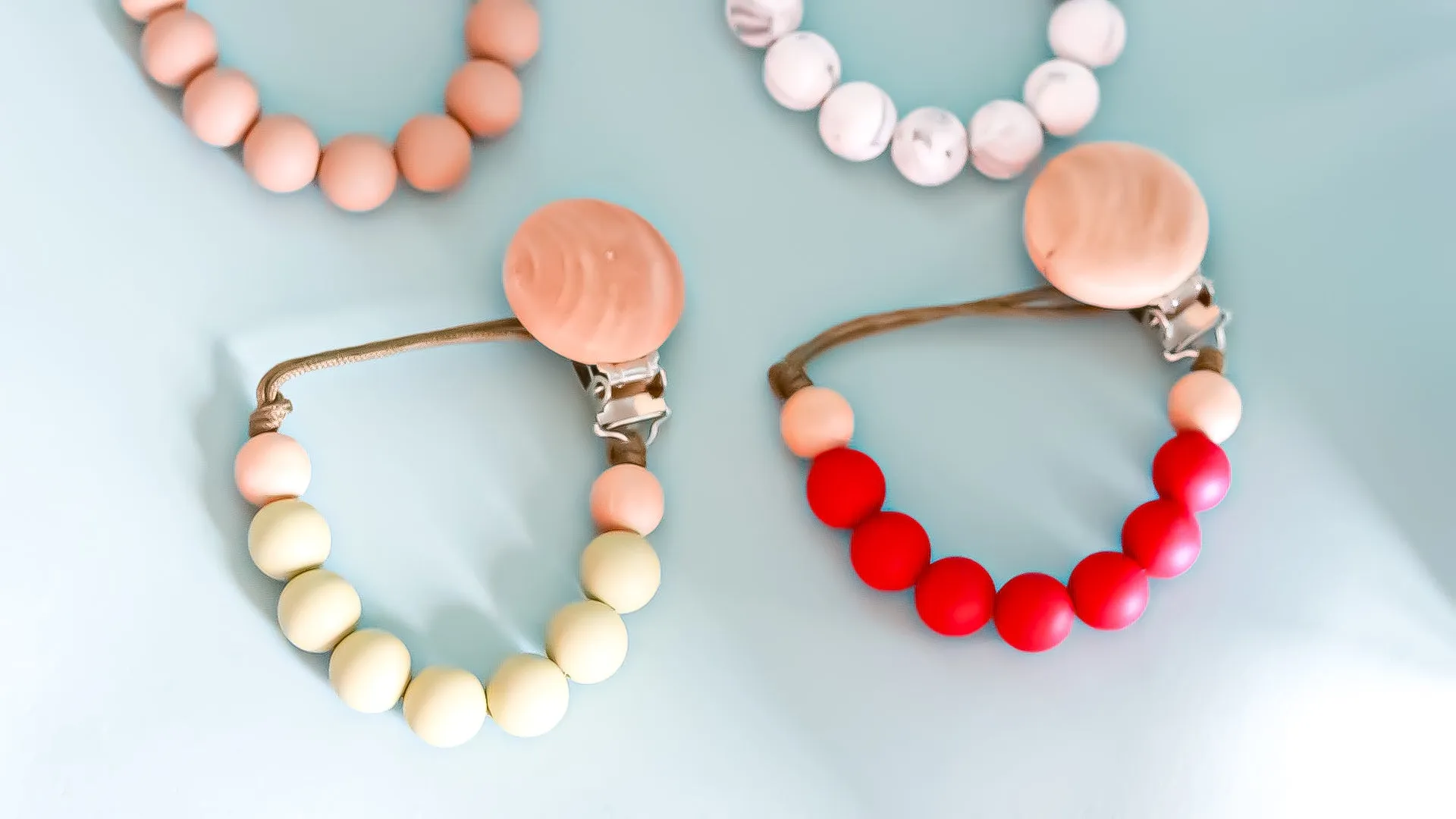 Pacifier Clip | Khandali Red