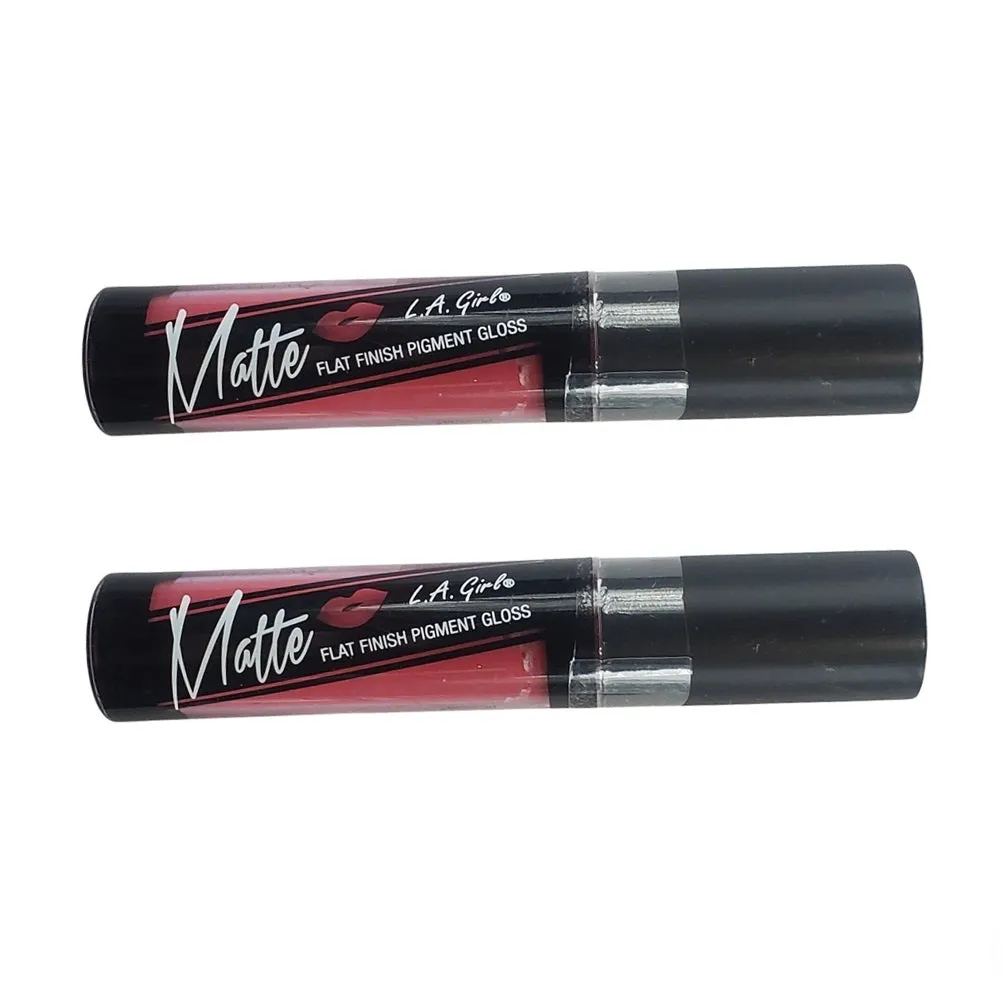 Pack of 2 L.A. Girl Matte Flat Finish Pigment Gloss, Bazaar GLG834