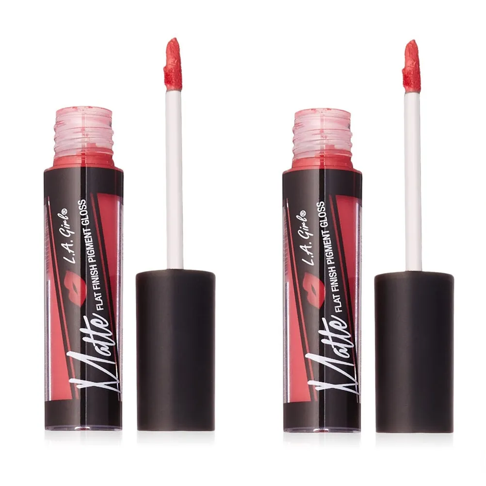 Pack of 2 L.A. Girl Matte Flat Finish Pigment Gloss, Bazaar GLG834