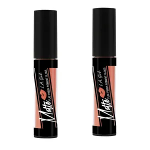 Pack of 2 L.A. Girl Matte Flat Finish Pigment Gloss, Fleur GLG833
