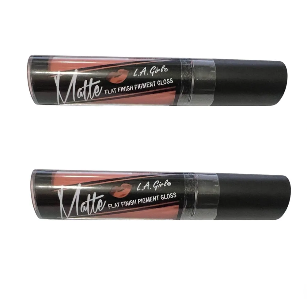 Pack of 2 L.A. Girl Matte Flat Finish Pigment Gloss, Fleur GLG833