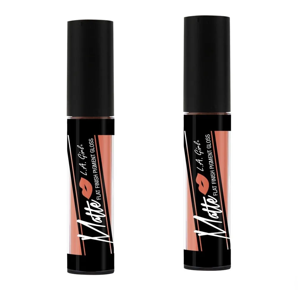 Pack of 2 L.A. Girl Matte Flat Finish Pigment Gloss, Fleur GLG833