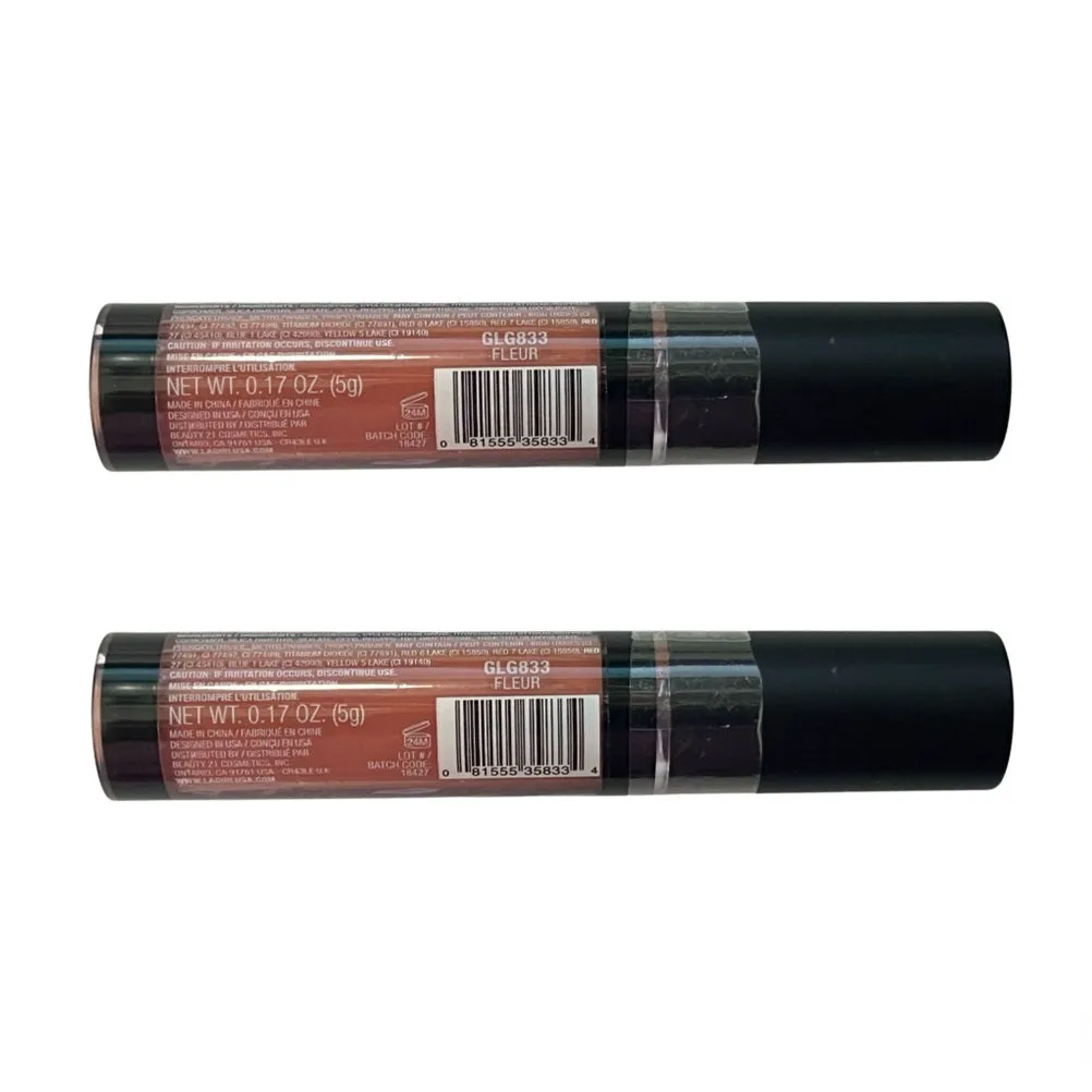 Pack of 2 L.A. Girl Matte Flat Finish Pigment Gloss, Fleur GLG833