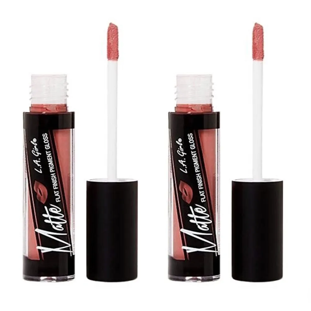 Pack of 2 L.A. Girl Matte Flat Finish Pigment Gloss, Fleur GLG833