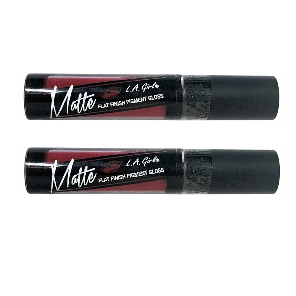 Pack of 2 L.A. Girl Matte Flat Finish Pigment Gloss, Secret GLG842